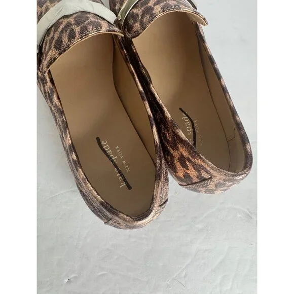 Kate Spade New York Lana Loafer Flats Bronze Leather Animal Print Size 8 NIB - Picture 7 of 8